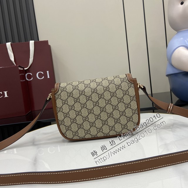 Gucci專櫃古馳最新款Horsebit 1955系列迷你肩背包單肩斜挎女包 jh2758型號：815205